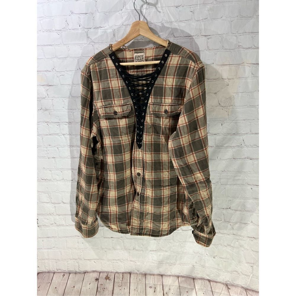 Casual Plaid Lace-Up Tunic Top